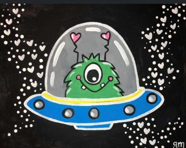 Valentine Alien Painting