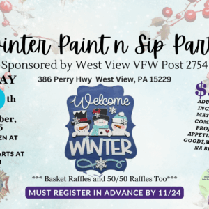 Paint n' Sip Fundraiser at West View VFW