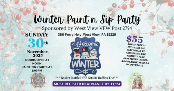 Paint n' Sip Fundraiser at West View VFW