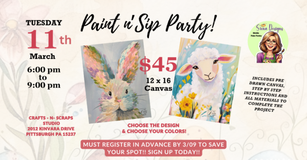 Paint n' Sip March 11th