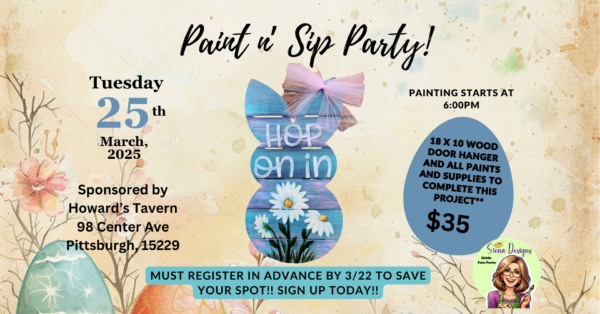 Paint n' Sip March 25th