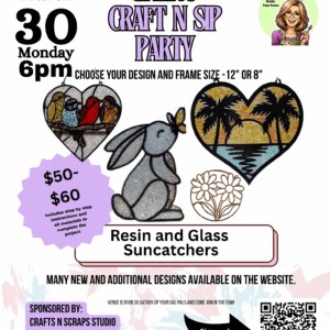 Resin Suncatcher Craft Party March 30th